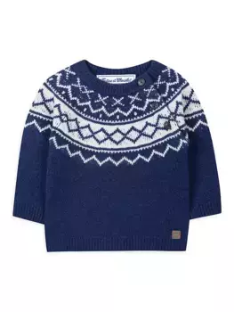 Свитер Fair Isle для маленьких мальчиков и маленьких мальчиков Tartine Et Chocolat, синий