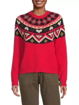 Свитер Fair Isle из смеси альпийской шерсти Marine Layer, красный