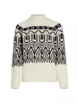 Свитер Fairisle из смеси альпаки Elie Tahari, экру