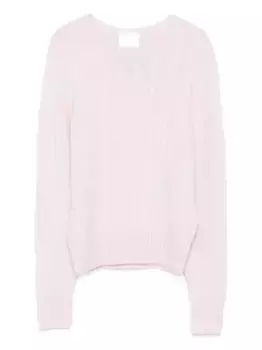 Свитер фактурной вязки ALLUDE, розовый