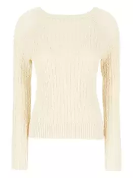 Свитер фактурной вязки Ballantyne, белый