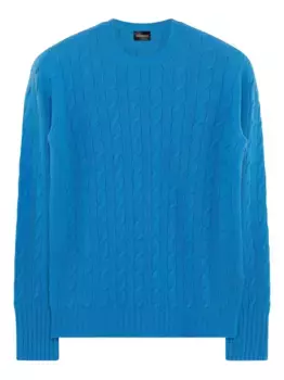 Свитер фактурной вязки Drumohr, синий