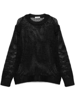Свитер фактурной вязки JIL SANDER, черный