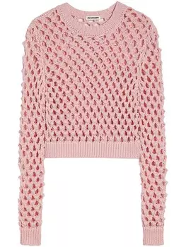 Свитер фактурной вязки Jil Sander, розовый