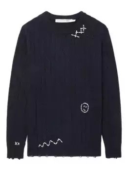 Свитер фактурной вязки Joshua Sanders, синий