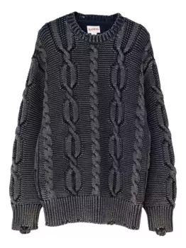 Свитер фактурной вязки KAMIYA, черный