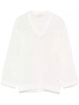 Свитер фактурной вязки Peserico, белый