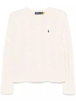 Свитер фактурной вязки Polo Ralph Lauren, белый