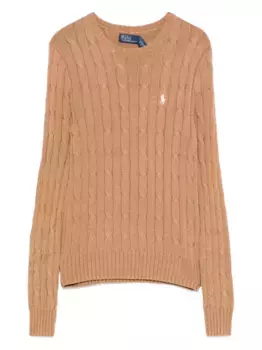 Свитер фактурной вязки POLO RALPH LAUREN, коричневый