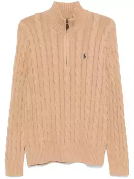Свитер фактурной вязки POLO RALPH LAUREN, коричневый