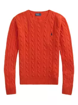 Свитер фактурной вязки POLO RALPH LAUREN, оранжевый
