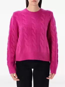 Свитер фактурной вязки POLO RALPH LAUREN, розовый