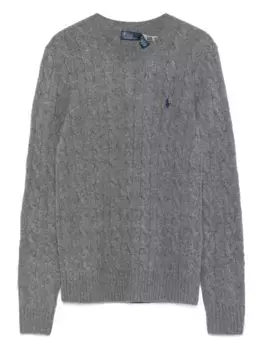 Свитер фактурной вязки POLO RALPH LAUREN, серый