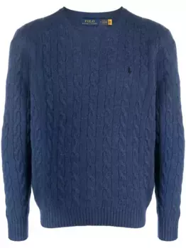 Свитер фактурной вязки POLO RALPH LAUREN, синий
