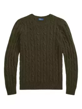 Свитер фактурной вязки POLO RALPH LAUREN, зеленый
