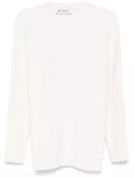 Свитер фактурной вязки Rhe, белый