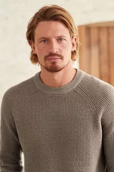 Свитер фактурной вязки с круглым вырезом Next