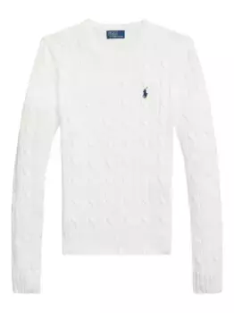 Свитер фактурной вязки с круглым вырезом POLO RALPH LAUREN, белый