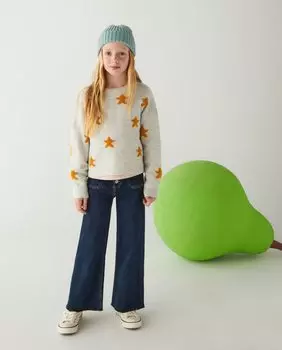 Свитер фантазийной интарсии по всей поверхности El Corte Ingls, светло-серый