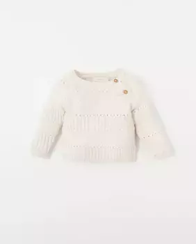 Свитер фантазийной вязки Sfera, бежевый