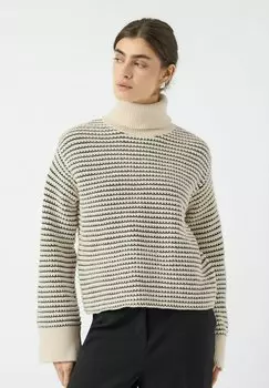 Свитер FANTO ROLLKRAGEN YAS, бежевый