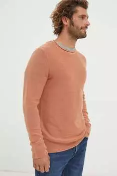 Свитер Fatface Berwick с круглым вырезом и стираным эффектом Fat Face, оранжевый