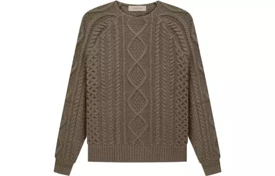 Свитер Fear of God Essentials FW22 Cable Knit Wood, Wood Coffee