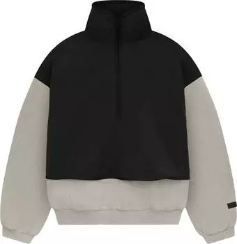 Свитер Fear of God Essentials Nylon Fleece Mockneck 'Seal/Jet Black', серый