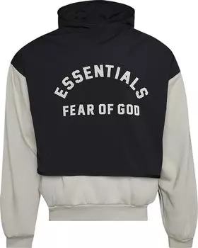 Свитер Fear of God Essentials Nylon Fleece Hooded 'Seal/Jet Black', черный