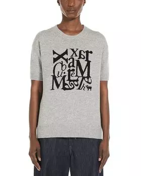 Свитер Felicia из смеси шерсти с круглым вырезом Max Mara, серый