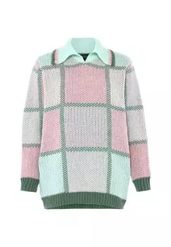Свитер Fenia, бирюзовый/розовый