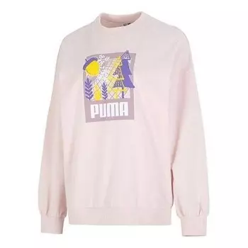 Свитер ff bubble sleeve crew neck sweatshirt 'pink' Puma, розовый