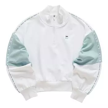 Свитер fila sports contrasting colors stand collar pullover half zipper hoodie white Fila Fusion, белый