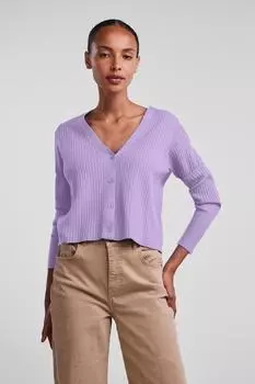 Свитер - Фиолетовый - Классический крой PIECES, фиолетовый
