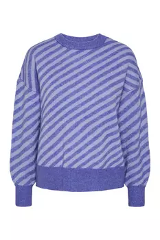 Свитер - Фиолетовый - Классический крой PIECES, фиолетовый