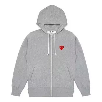 Свитер five heats logo zip hooded jacket 'grey' Comme Des Garcons Play, серый