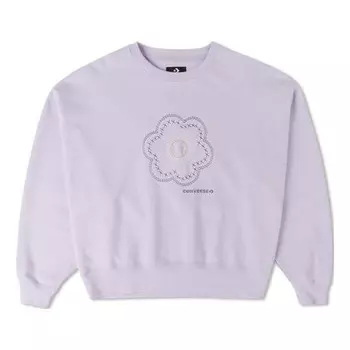 Свитер floral crewneck 'lilac' Converse, сиреневый
