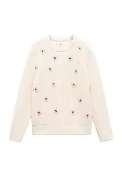 Свитер Flower Mango, цвет ecru