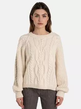 Свитер фрэнки кейбл Free People, бежевый