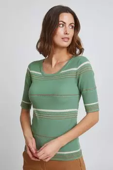 Свитер Fransa Rundhalsshirt, зеленый
