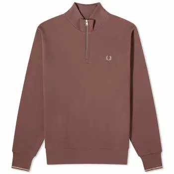 Свитер Fred Perry Half Zip Crew, цвет Carrington Brick
