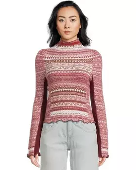 Свитер Free People Bali Juniper Turtle, цвет Rhubarb Combo