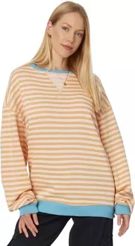 Свитер Free People Classic Striped Crew, цвет Latte Combo