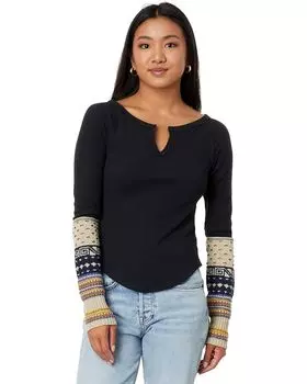 Свитер Free People Cozy Craft Cuff, цвет Black Combo