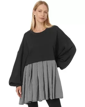 Свитер Free People Eleanor Striped Sweatshirt, цвет Washed Black Combo