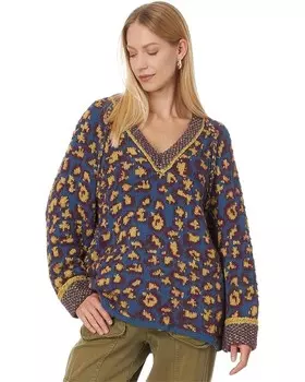 Свитер Free People Little Animal Pullover, цвет Blue Fig Combo