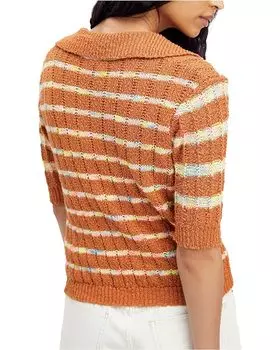 Свитер Free People Now And Then Henley, цвет Cinnamon Combo