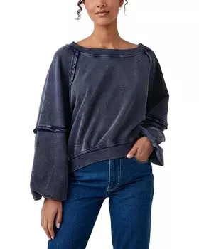 Свитер Free People Sweet Deets Sweatshirt, темно-синий