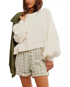 Свитер Free People Trish Sweatshirt, белый