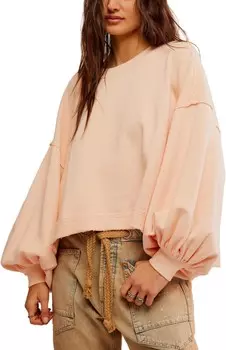 Свитер Free People Trish Sweatshirt, цвет Summer Peach